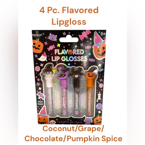 Other - NEW! 🎃 4PC. FLAVORED LIP GLOSSES 🎃👻🧙👀